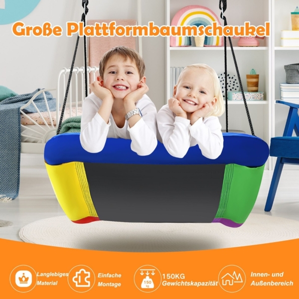 Baumschaukel Mehrkindschaukel Gartenschaukel für Kinder 83 x 155 cm Bunt Bild 3