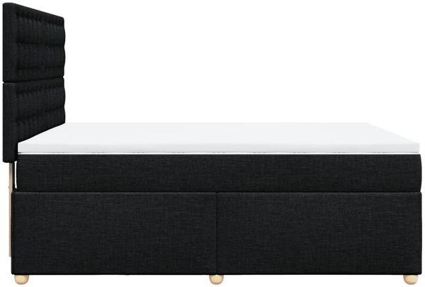 vidaXL Boxspringbett mit Matratze Schwarz 160x200 cm Stoff 3293647 Bild 7