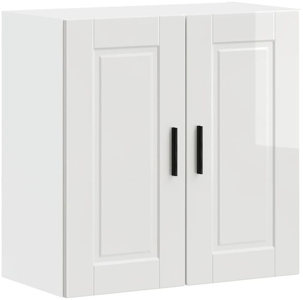 vidaXL Küchen-Hängeschrank Porto Hochglanz-Weiß Holzwerkstoff 854059