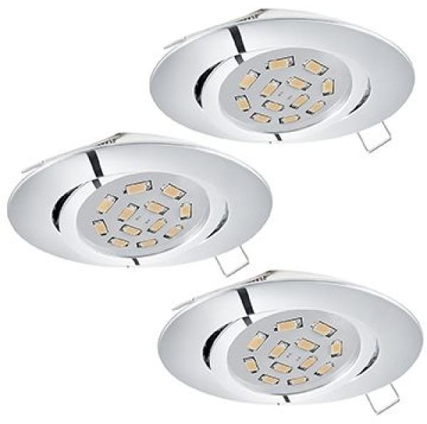 Eglo 95362 LED 3er Set Einbauleuchte schwenkbar TEDO Ø 8cm in chrom