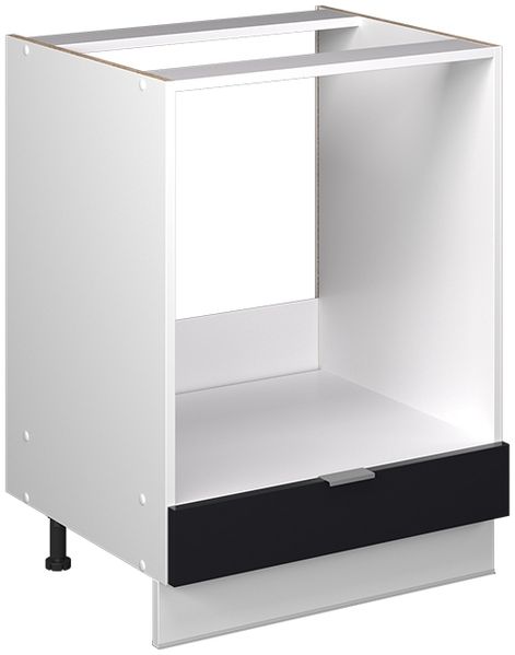 Herdumbauschrank Fame-Line Schwarz gestreift 60 cm ohne Arbeitsplatte Vicco