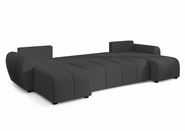 AX LIVING Malatya U Couch mit Schlaffunktion Ecksofa Dunkelgrau 311 cm Bild 5