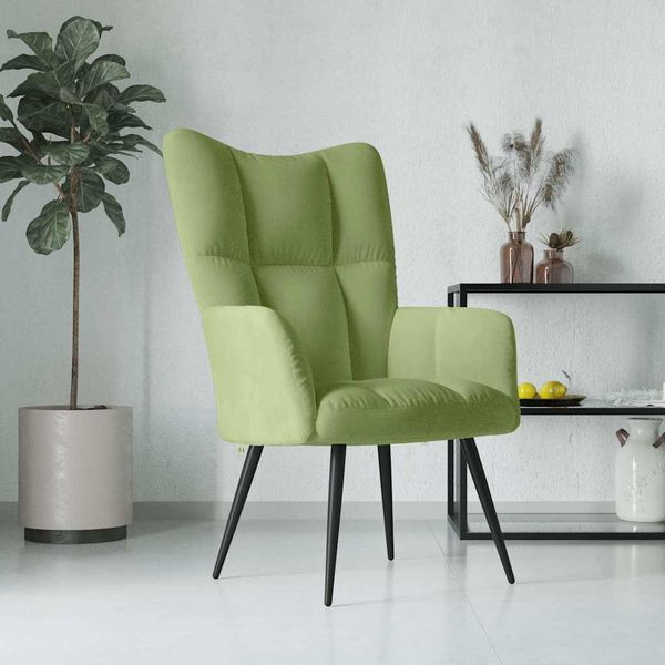 vidaXL Relaxsessel Hellgrün Samt [328076]
