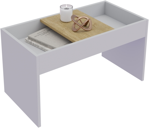 VCM Beistelltisch & Couchtisch Mantila 921077 Weiß / Honig-Eiche H. 39 x B. 71 x T. 36 cm