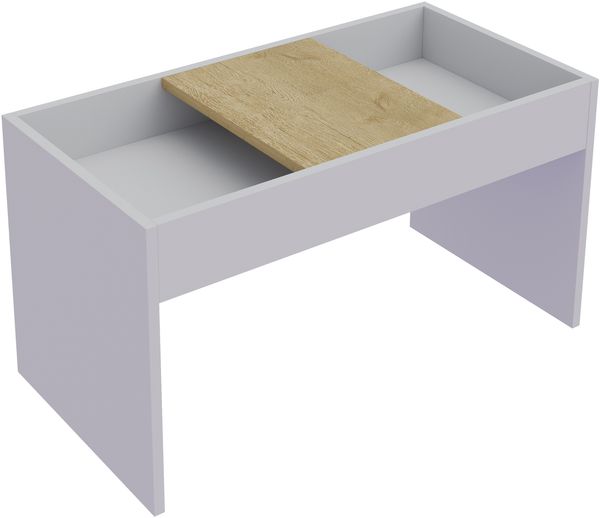 VCM Beistelltisch & Couchtisch Mantila 921077 Weiß / Honig-Eiche H. 39 x B. 71 x T. 36 cm Bild 2