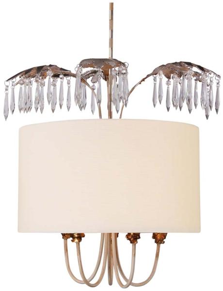 Pendellampe, Deckenleuchte, Stahl Gold Silber, D 55,9 cm