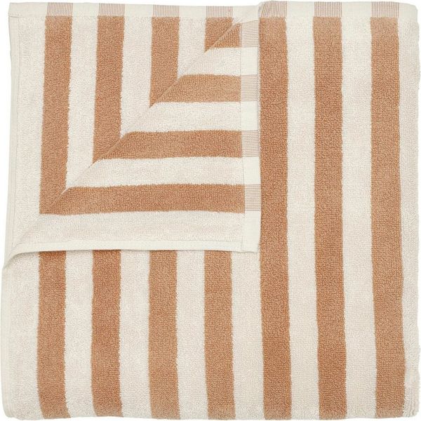 blomus Badetuch ARTO Badetuch moonbeam/amber thick stripe 70x140cm, 100% Baumwolle (67339)