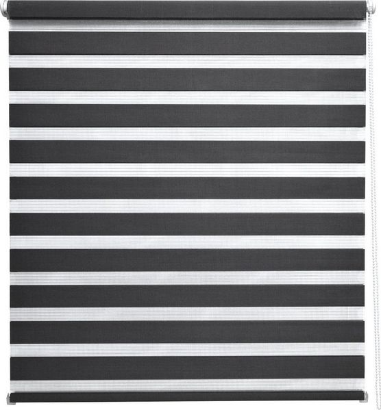 Doppelrollo Doppelrollo SolDecor DL2, 40x150cm, Schwarz – Klemmfix ohne Bohren, Sol Royal, Fensterrollo Innen Rollos für Fenster ohne Bohren Sicht & Sonnenschutz