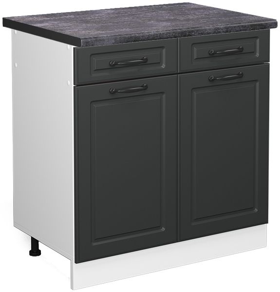 Küchenunterschrank R-Line Anthrazit Landhaus 80 cm , AP Anthrazit Vicco
