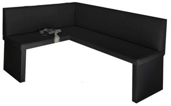 Eckbank Bank Küchenbank 196 x 142 cm -ROBIN XL R -Kunstleder Schwarz Bild 2