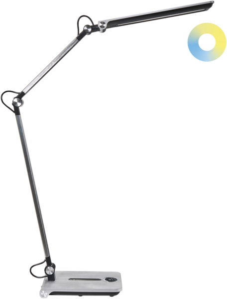 LED Schreibtischlampe AQUILA mit Dimmer Silber