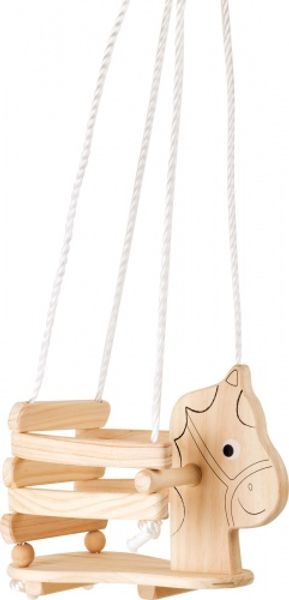 Legler small foot design Kinderschaukel aus Holz Pferd, Länge: ca. 145 cm, Schau