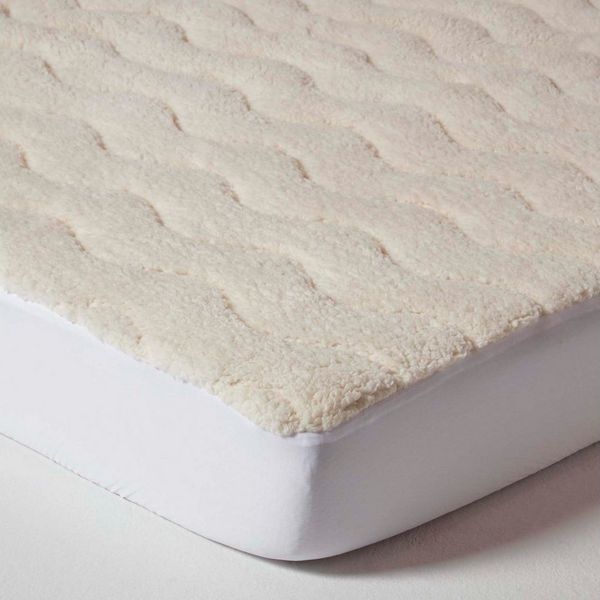 Homescapes, Topper Warmer, weicher Fleece-Matratzentopper 90x190 cm, 4 cm hoch