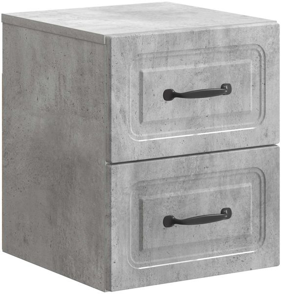 vidaXL Wandmontierter Nachttisch Betongrau 34,5 x 33 x 40 cm 899321