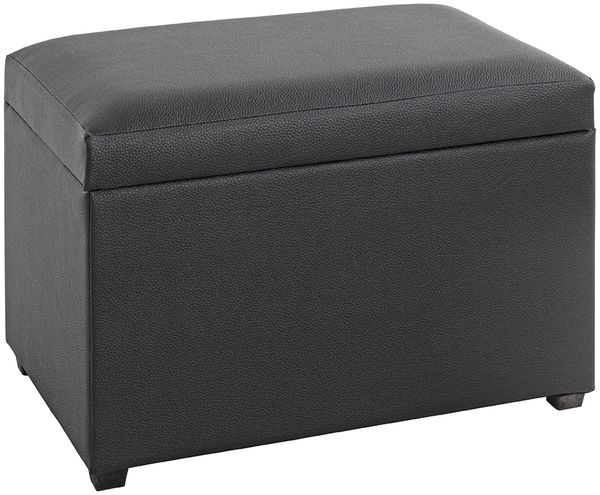 Sitztruhe >52524< in schwarz - 58x42x39cm (BxHxT)
