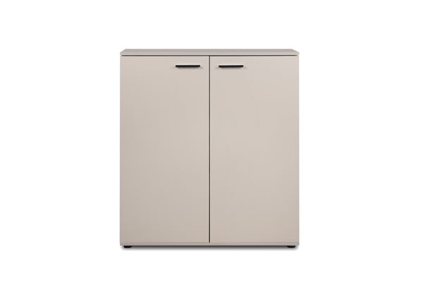 Finori Satos 02A Kommode / Schuhschrank, Samt | Schuhschrank für Flur | Maß: B x H x T ca. 100 x 110 x 34 cm | Schuhschrank mit Platz für bis zu 24 Paar Schuhe 2 Türen mit jeweils 2 Einlegeböden und 3 Kunststoffstangen zur Schuhfixierung Korpus jeweils...