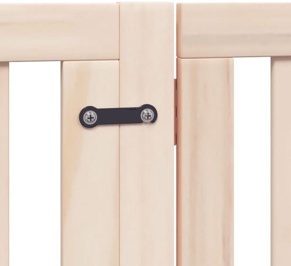 vidaXL 6-tlg. Hundetor mit Tür Faltbar 480 cm Pappelholz 3155669 Bild 8
