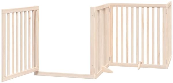 vidaXL 6-tlg. Hundetor mit Tür Faltbar 480 cm Pappelholz 3155669 Bild 4