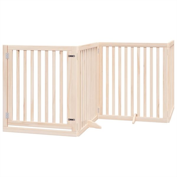 vidaXL 6-tlg. Hundetor mit Tür Faltbar 480 cm Pappelholz 3155669 Bild 3