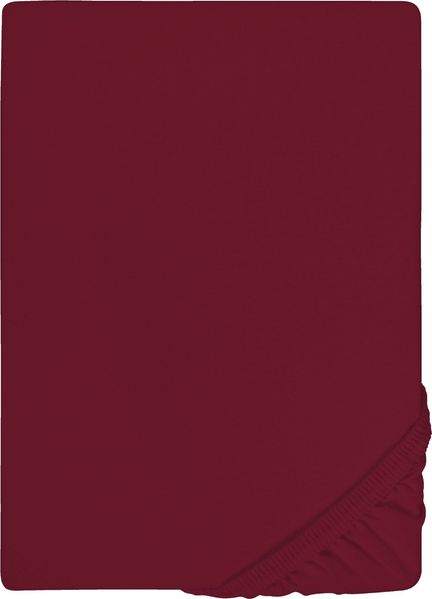 biberna Jersey-Elastic-Spannbetttuch 0077866, burgund, 1x 140x200 cm - 160x220 cm Bild 5