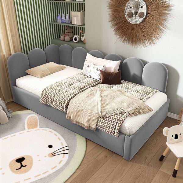 REDOM Polsterbett Funktionsbett (Tagesbett, Schlafsofa, Daybett, 1-tlg, 90x200cm+90x190cm, ohne Matratze), mit Ausziehbett