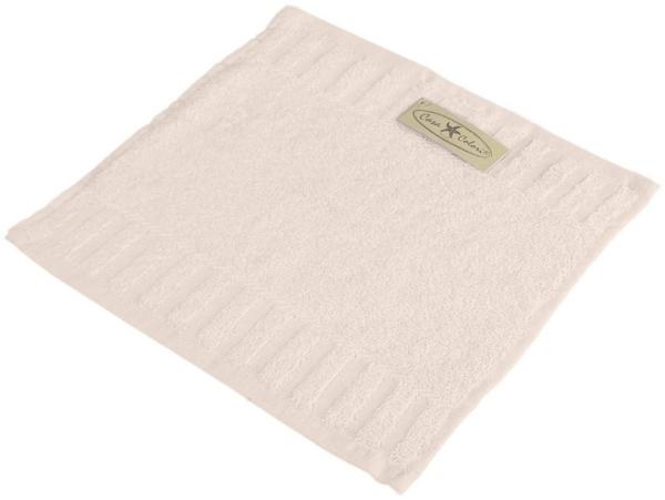 Casa Colori Gästehandtuch Uni, Frottier (1-St), Hohe Farbbrillanz, Einfache Pflege, beige