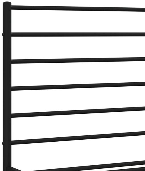 vidaXL Bettgestell mit Kopf- und Fußteil Metall Schwarz 183x213 cm 352342 Bild 9
