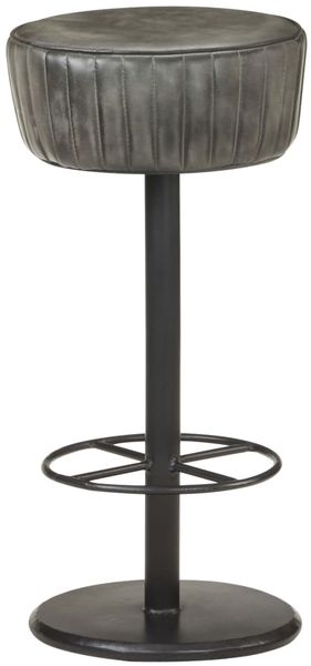 vidaXL Barhocker Grau Echtleder 321874