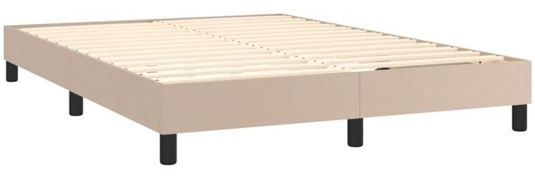 vidaXL Boxspringbett Matratze Cappuccino-Braun 140x200cm Kunstleder 3130666 Bild 4