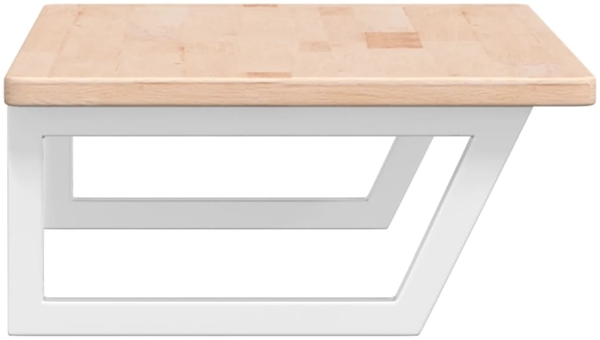 vidaXL Waschtischplatte mit Halterung Stahl und Massivholz Eiche 3302386 Bild 4