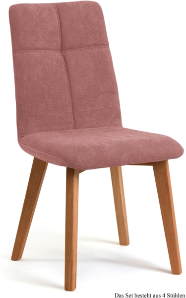 Esszimmerstuhl (4er-Set) Dillian 47x92x60 Eiche geölt/Rosewood