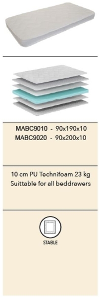 Kaltschaummatratze Kamilla 200x90x10 Matratze PU-Schaum Beige Bild 3