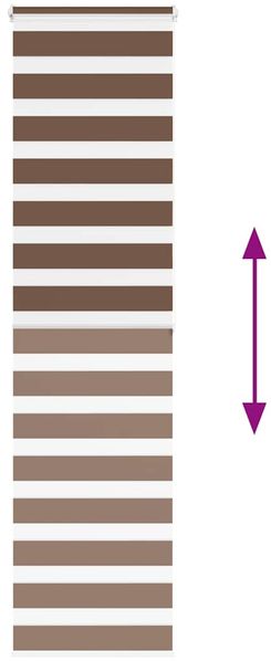 vidaXL Doppelrollo Braun 65x200 cm Stoffbreite 60,9 cm Polyester 4014358 Bild 5
