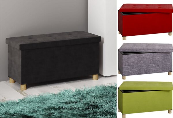 VCM Sitzbank Sizos 917615 Rot H. 40 x B. 76 x T. 38 cm