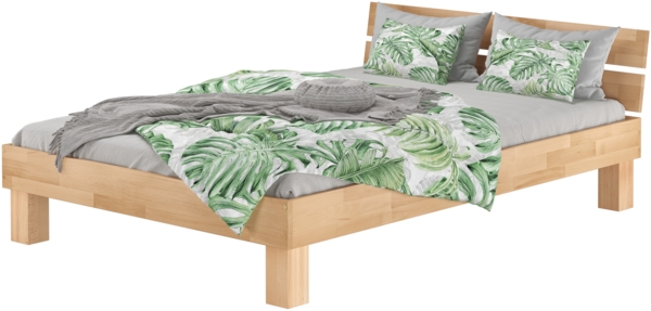 Erst-Holz Französisches Futonbett Doppelbett 160x220 Massivholzbett Buche natur V-60. 86-16-220 ohne Zubehör