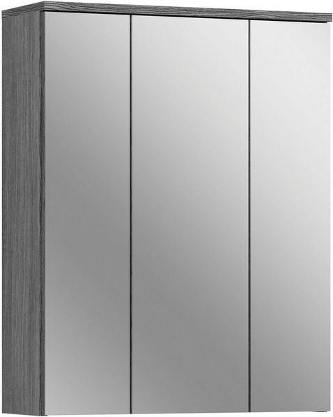 welltime Badezimmerspiegelschrank Lucca, Breite 60cm, 3 Spiegeltüren, 9 Fächer, 6 Einlegeböden Badmöbel, Badschrank, Schrank, Wandschrank, Bad, Badezimmer