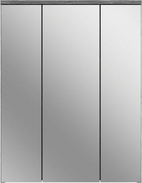 welltime Badezimmerspiegelschrank Lucca, Breite 60cm, 3 Spiegeltüren, 9 Fächer, 6 Einlegeböden Badmöbel, Badschrank, Schrank, Wandschrank, Bad, Badezimmer