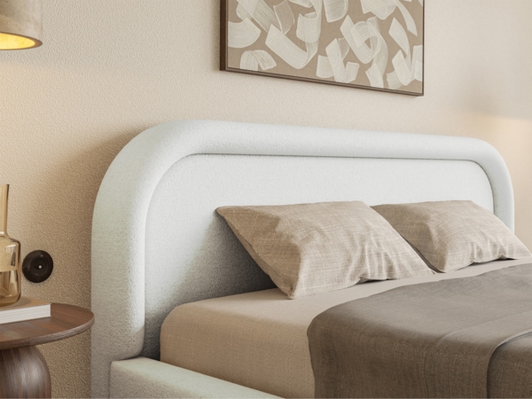 Selsey 'Ruvi' Polsterbett mit Lattenrost und Stauraum, creme, 160x200 cm Bild 7