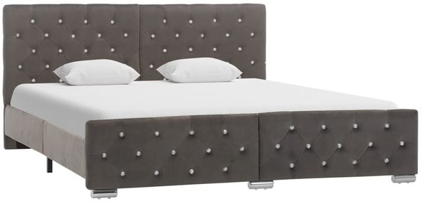 vidaXL Bettgestell Grau Stoff 160x200 cm [286833]