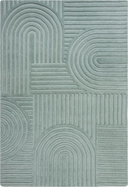 Kadima Design Handgetufteter Wollteppich in Pastellfarben "Leven Blake". Farbe: Türkis, 160x230 cm