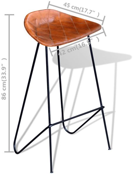 vidaXL 7-tlg. Bar-Set Massivholz und Echtleder 278766 Bild 12
