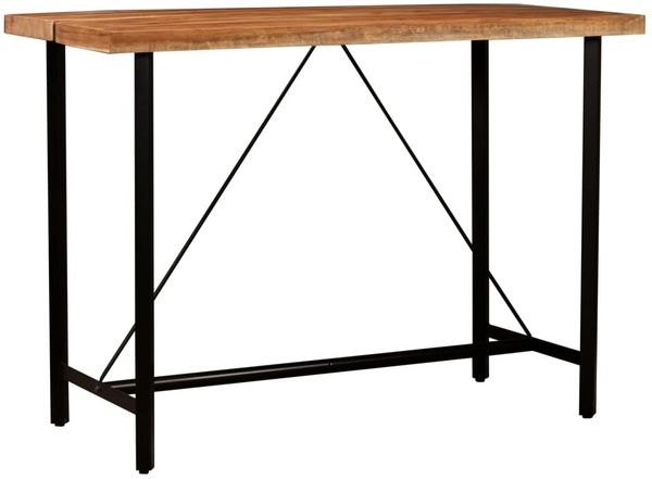 vidaXL 7-tlg. Bar-Set Massivholz und Echtleder 278766 Bild 4