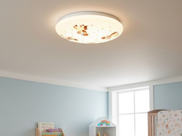 Coole LED Deckenleuchte dimmbar mit Pony Motiv fürs Kinderzimmer, bunt Ø 35cm