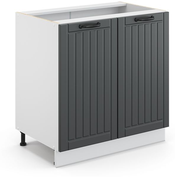 Midischrank Fame-Line Anthrazit 80 x 82 cm mit Regal, ohne Arbeitsplatte Vicco