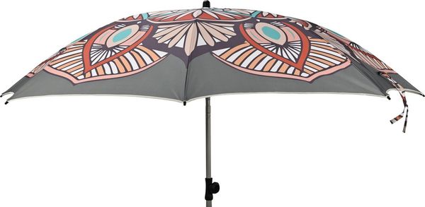 Meinposten Sonnenschirm Strandschirm Marrakesch grau UV 50+ Knickbar 180 cm inkl. Schutzhülle, abknickbar