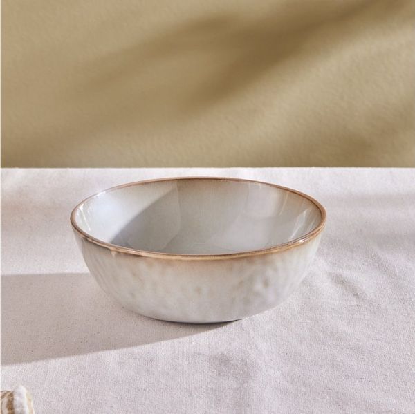 Karaca Servierständer Karaca Rixton Salatschale Salatschüssel Salatteller, 22 cm, Beige