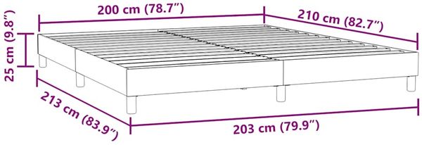 vidaXL Bettgestell ohne Matratze Dunkelgrün 200x210 cm Samt 4101376 Bild 10