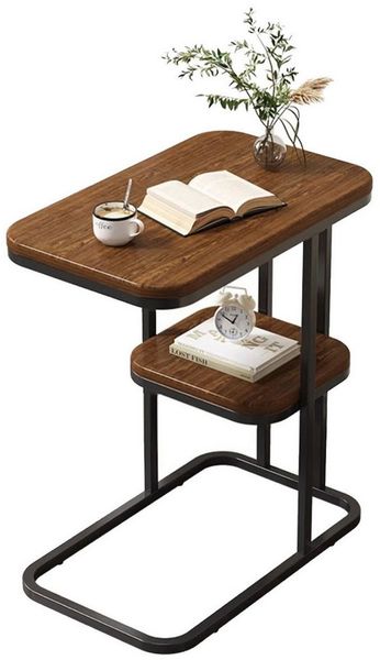 SURFOU Beistelltisch Couch Sofatisch Side Table C Form Kaffeetisch, Wohnzimmer Couchtisch Klein Laptop Tisch, Sofatisch Schlafzimmer