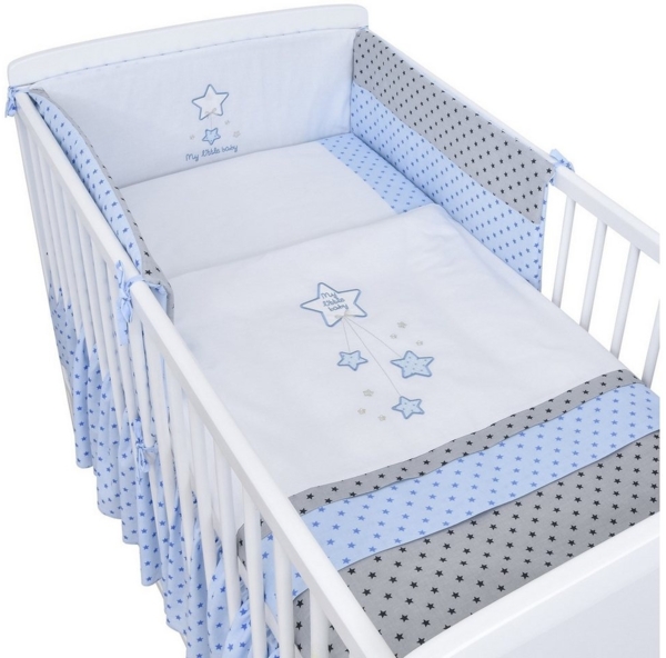 Baby-Delux Komplettbett Babybett Jack Komplettset, 10-tlg, Kinderbett 70x140 cm weiß, Bettset verschiedene Designs Bild 2