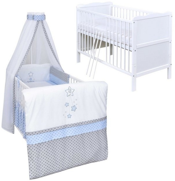 Baby-Delux Komplettbett Babybett Jack Komplettset, 10-tlg, Kinderbett 70x140 cm weiß, Bettset verschiedene Designs Bild 4